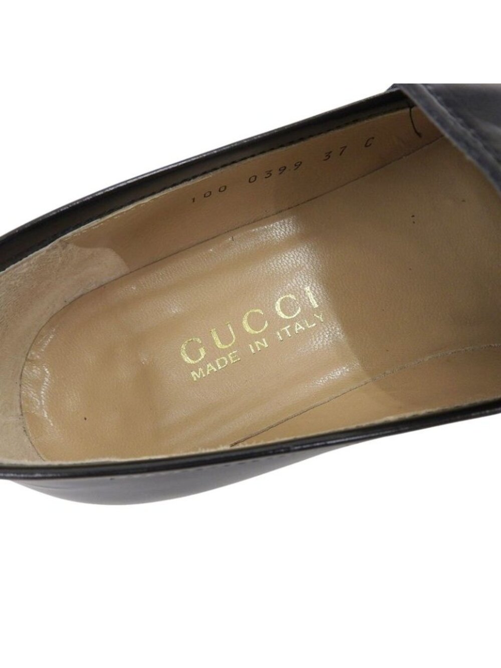 Gucci 90's Vintage Square Toe Silver Bit Hardware Leather Loafers 37 - Picture 8 of 8